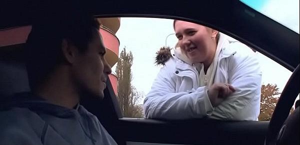  Fat ass plumer picks up car driver for sex